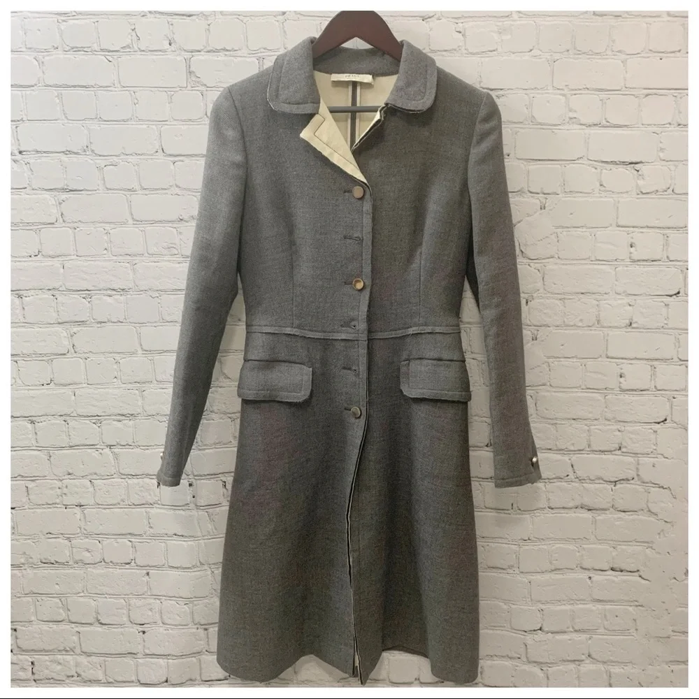 PRADA Virgin Wool Trench Coat - Picture 4 of 16